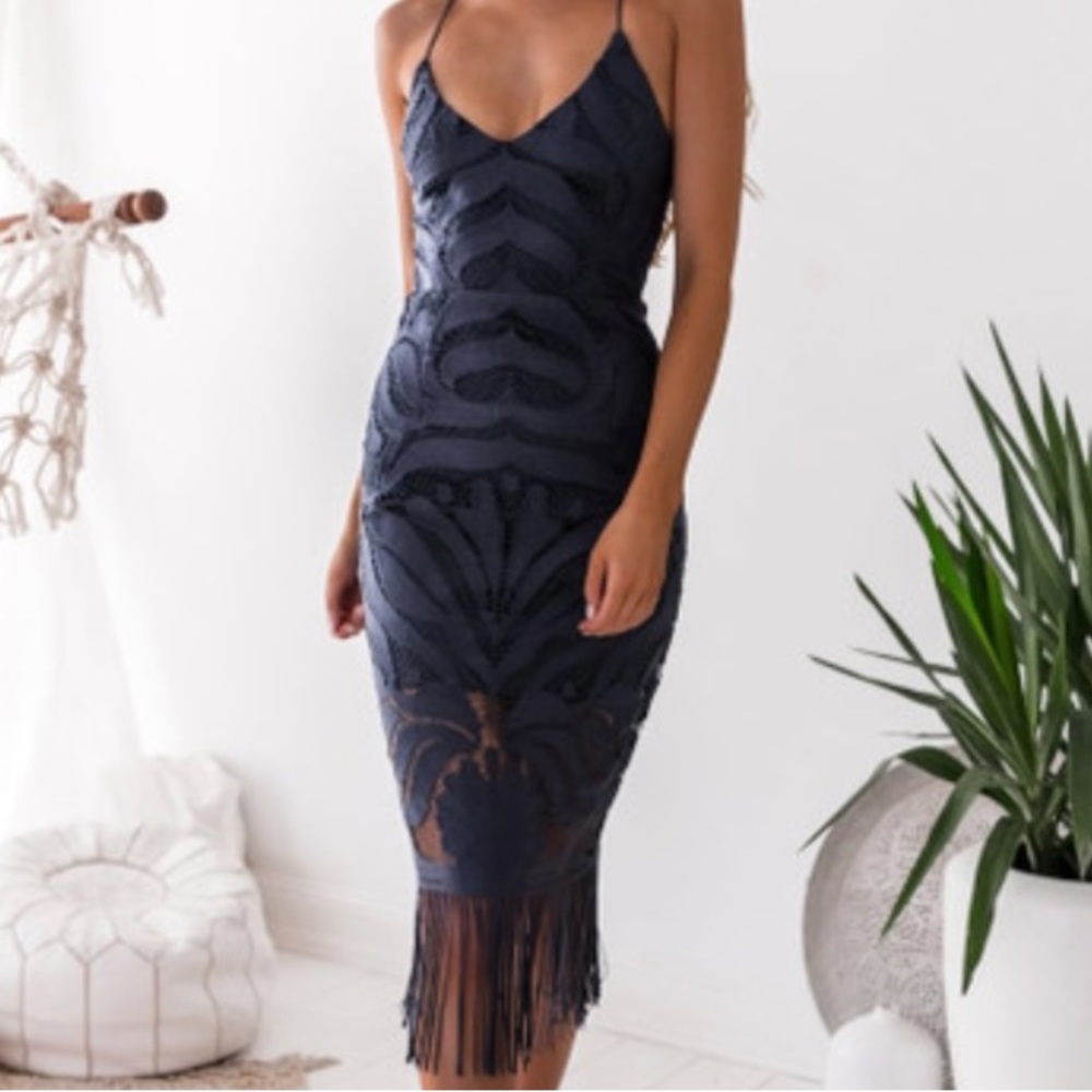 Navy Dress - Two Sisters The Label
